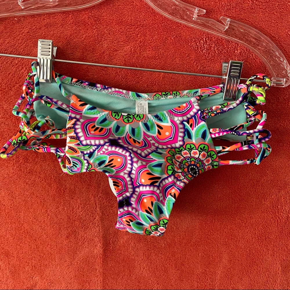Forever Young, multicolored swim bottoms.